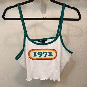 Forever 21 retro crop tank top NEW